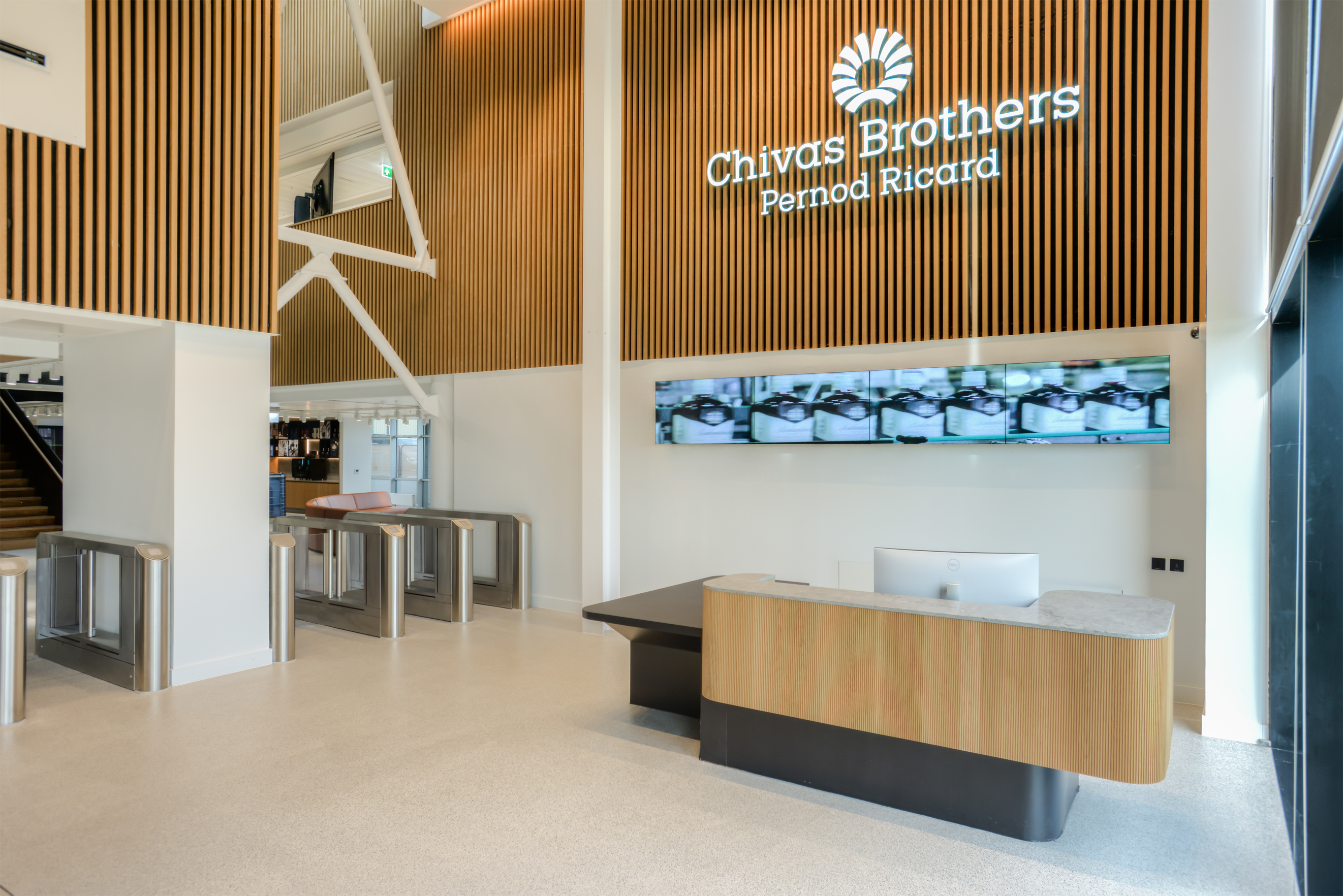 Chivas Brothers office refurbishment - reception